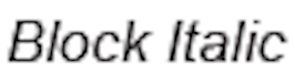 Block Italic
